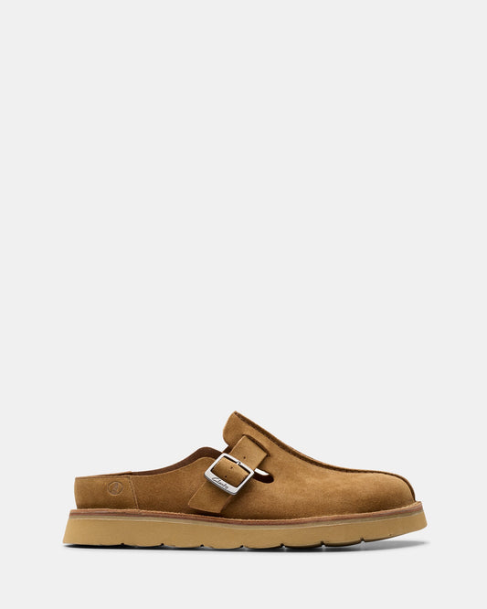 Image of Sandals. Productname: Solsbury Mule Cola Suede in Cola Suede colour by brand - Clarks