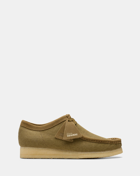 Image of Footwear. Productname: Wallabee (m) Olive Canvas in Olive Canvas colour by brand - Clarks Originals