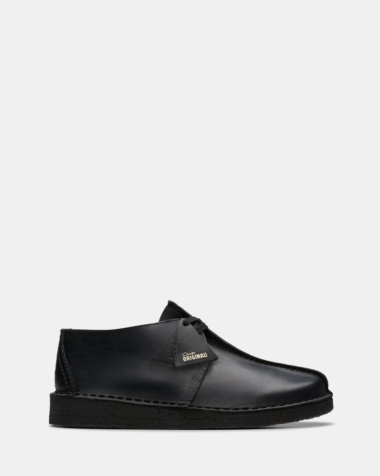 Image of Sneakers. Productname: Desert Trek (m) Black Smooth Leather in Black Smooth Leather colour by brand - Clarks Originals