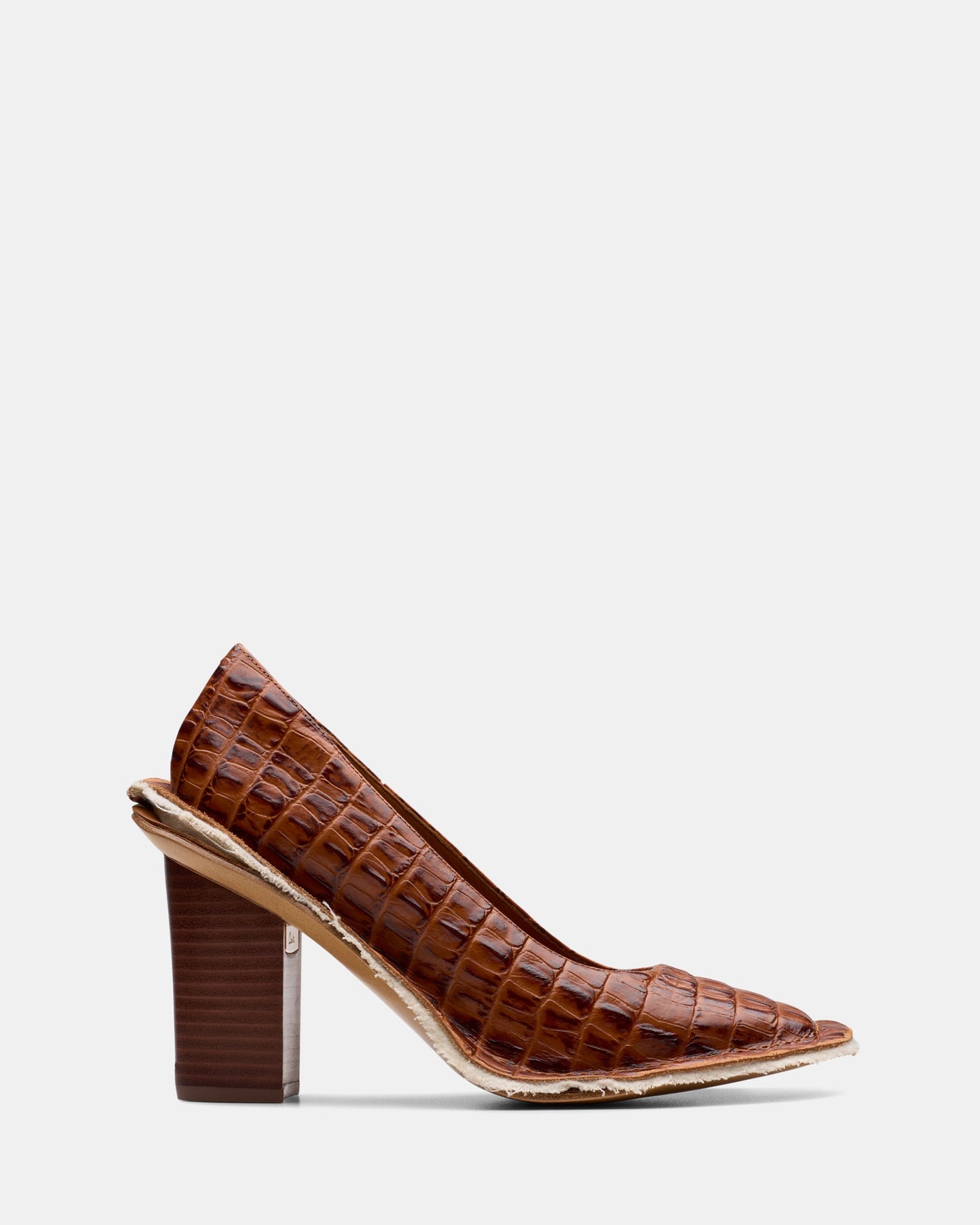 Image of Heels. Productname: Cur Heel W Tan Leather in Tan Leather colour by brand - Clarks