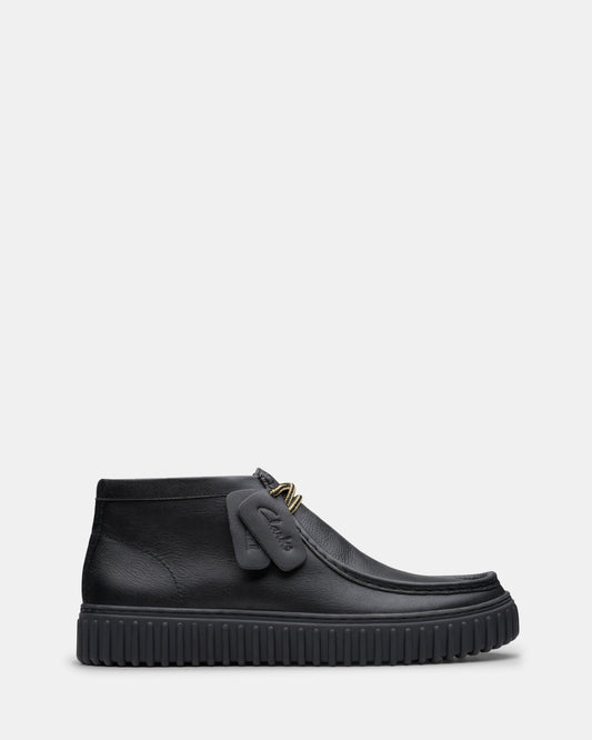 Image of Boots. Productname: Torhill Hi Black Leather in Black Leather colour by brand - Clarks