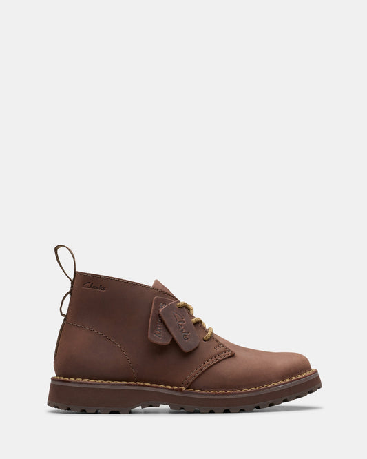Image of Boots. Productname: Solsbury Desert Boot Dark Brown Leather in Dark Brown Leather colour by brand - Clarks