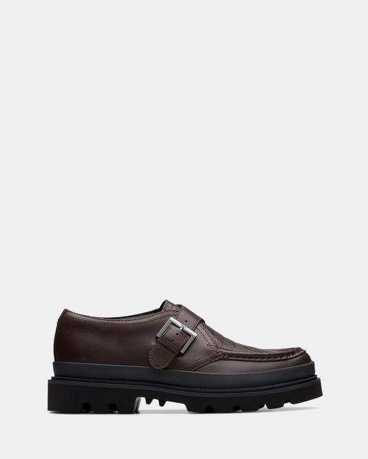 Image of Sneakers. Productname: Badell Monk Brown Croc Leather in Brown Croc Leather colour by brand - Clarks