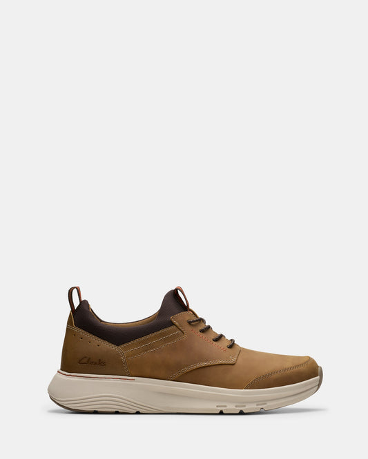 Image of Sneakers. Productname: Motion Trek Ez Dark Tan Leather in Dark Tan Leather colour by brand - Clarks