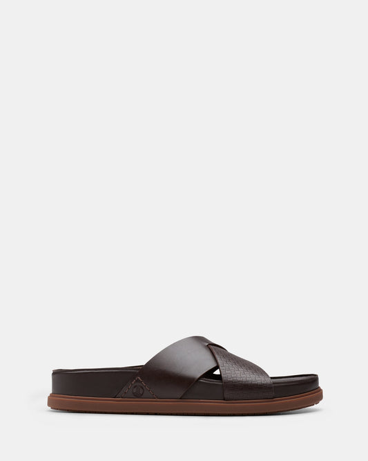Image of Sandals. Productname: Torford Cross Brown Leather in Brown Leather colour by brand - Clarks