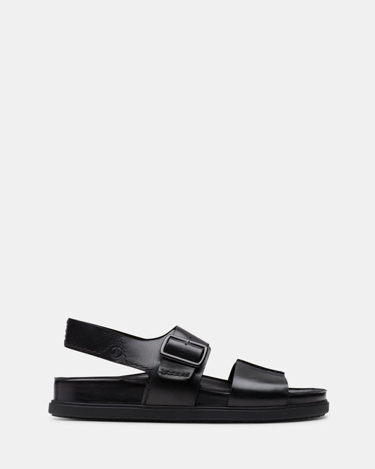 Image of Sandals. Productname: Torford Strap Black Leather in Black Leather colour by brand - Clarks