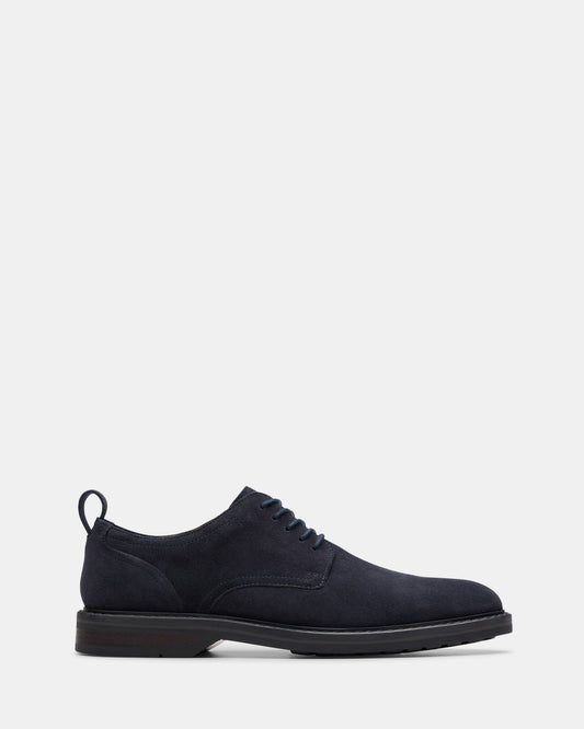 Image of Footwear. Productname: Aldwin Lace Navy Suede in Navy Suede colour by brand - Clarks