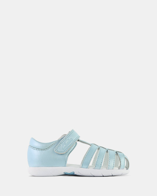 Image of Sandals. Productname: Shelly Blue in Blue colour by brand - Clarks