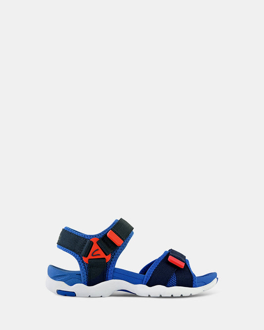 Image of Sandals. Productname: Theo Navy/Red in Navy, Red colour by brand - Clarks