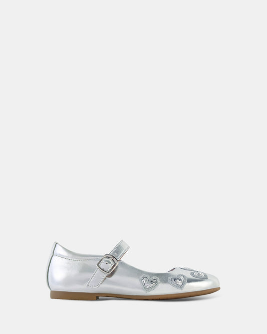 Image of Footwear. Productname: Arden Snr Silver in Silver colour by brand - Clarks