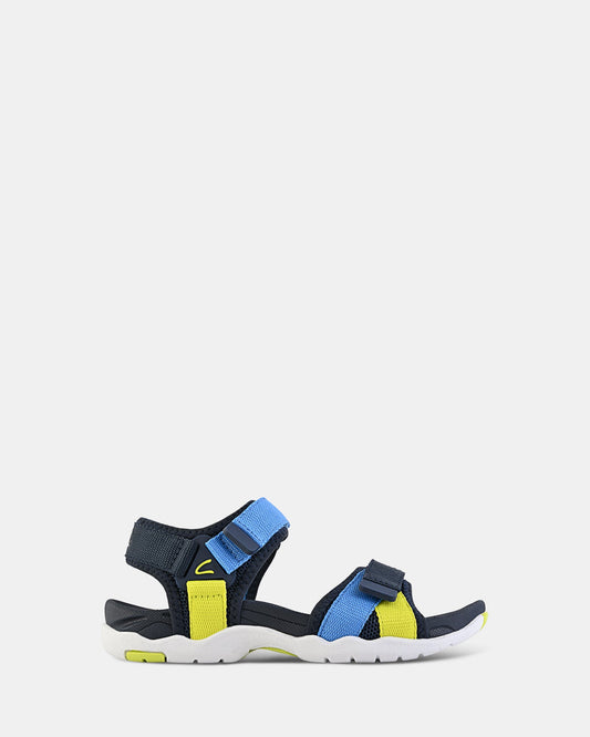 Image of Sandals. Productname: Theo Blue Multi in Blue Multi colour by brand - Clarks