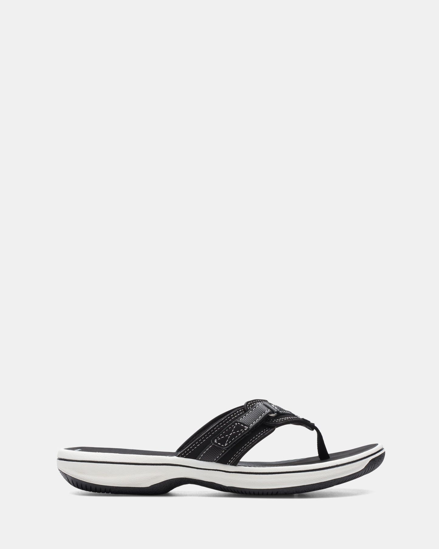 Image of Sandals. Productname: Brinkley Sea Black Synthetic in Black Synthetic colour by brand - Clarks