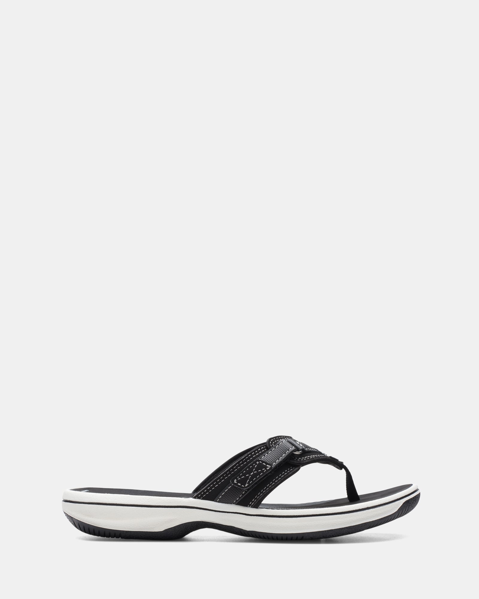 Image of Sandals. Productname: Brinkley Sea Black Synthetic in Black Synthetic colour by brand - Clarks