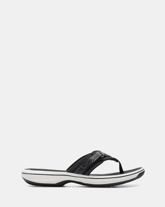 Image of Sandals. Productname: Brinkley Sea Black Synthetic in Black Synthetic colour by brand - Clarks