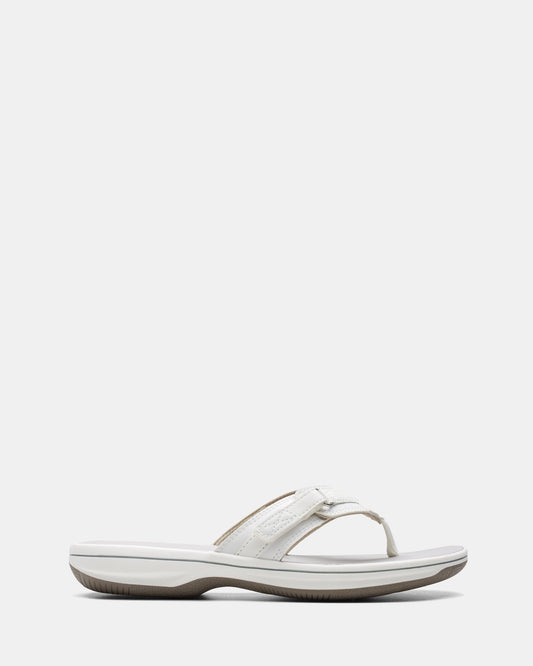 Image of Sandals. Productname: Brinkley Sea White Synthetic in White Synthetic colour by brand - Clarks