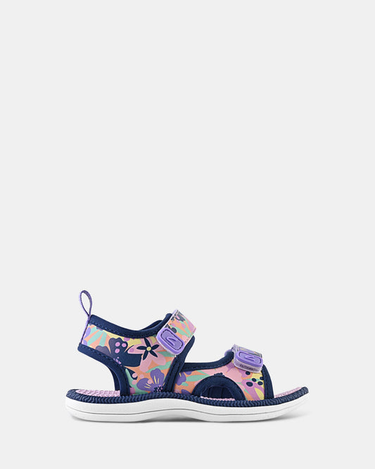 Image of Sandals. Productname: Florence Purple Flowers in Purple Flowers colour by brand - Clarks