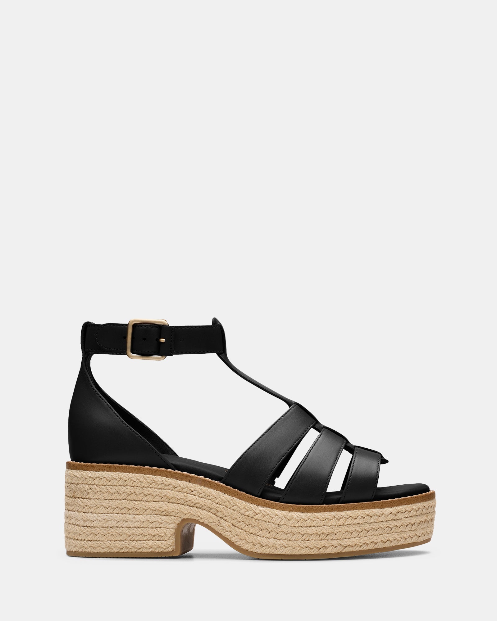 Image of Sandals. Productname: Coledale Sun Black Leather in Black Leather colour by brand - Clarks