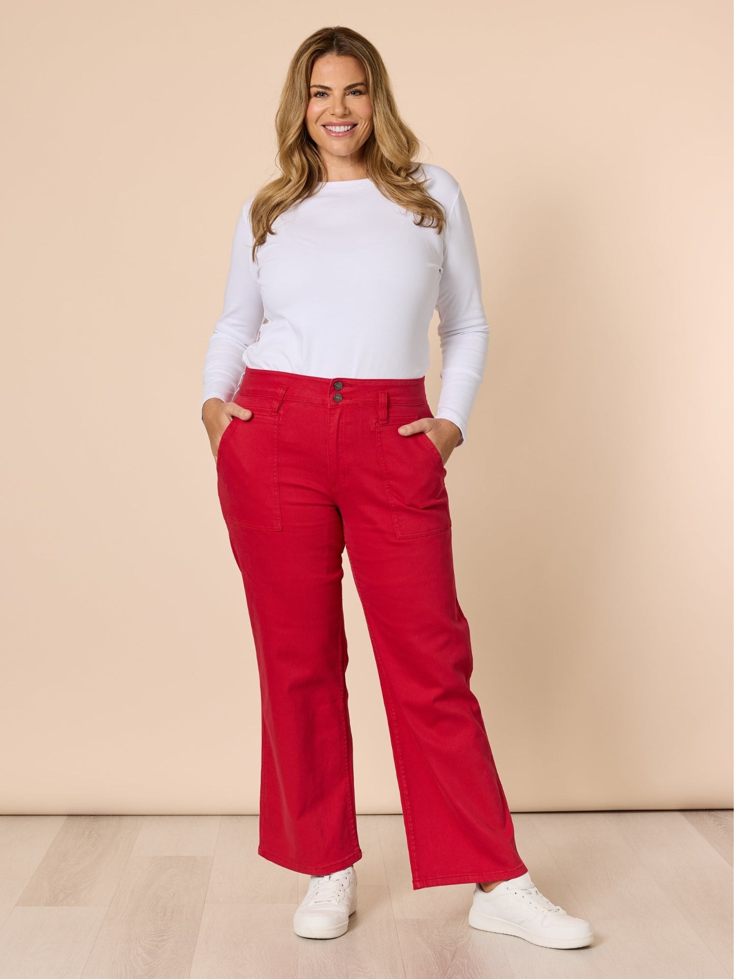 Gordon Smith Hudson Wide Leg Jean (Red)