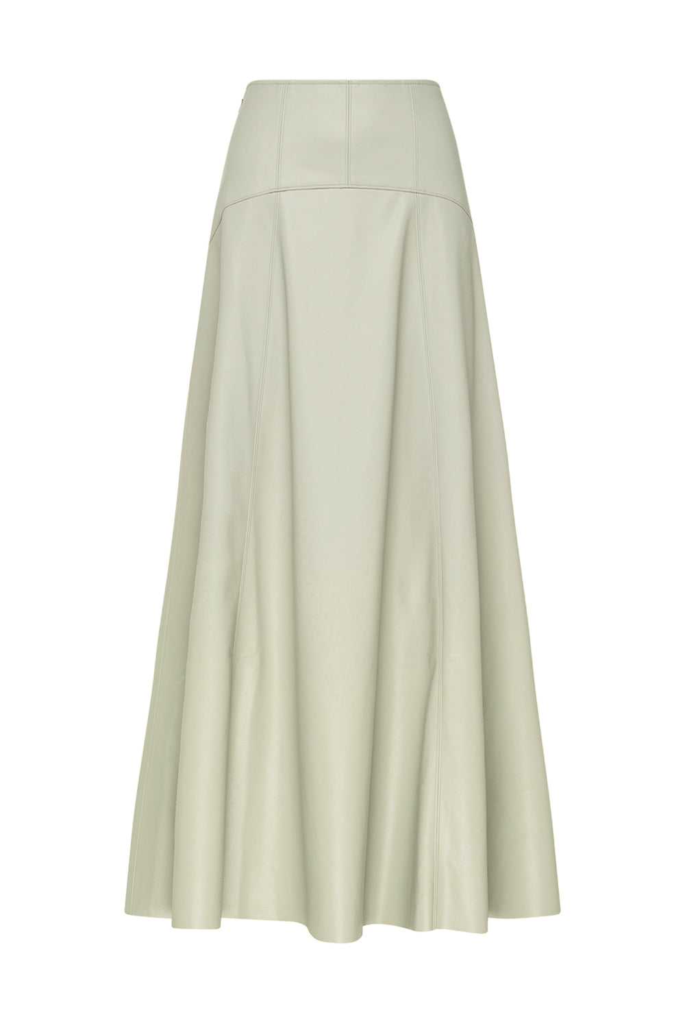 Image of a model wearing Skirts. Productname: Infinite Limits Skirt in Sage colour by brand - Manning Cartell