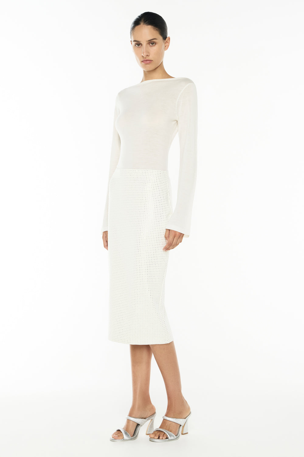 Diamante Brilliante Skirt (White)
