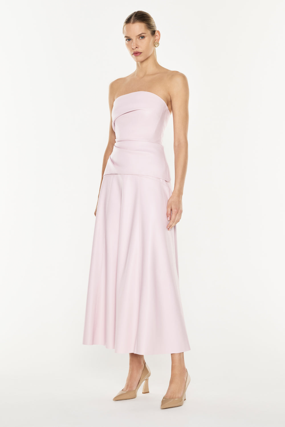 Image of a model wearing Skirts. Productname: Limitless Love Skirt in Pink colour by brand - Manning Cartell
