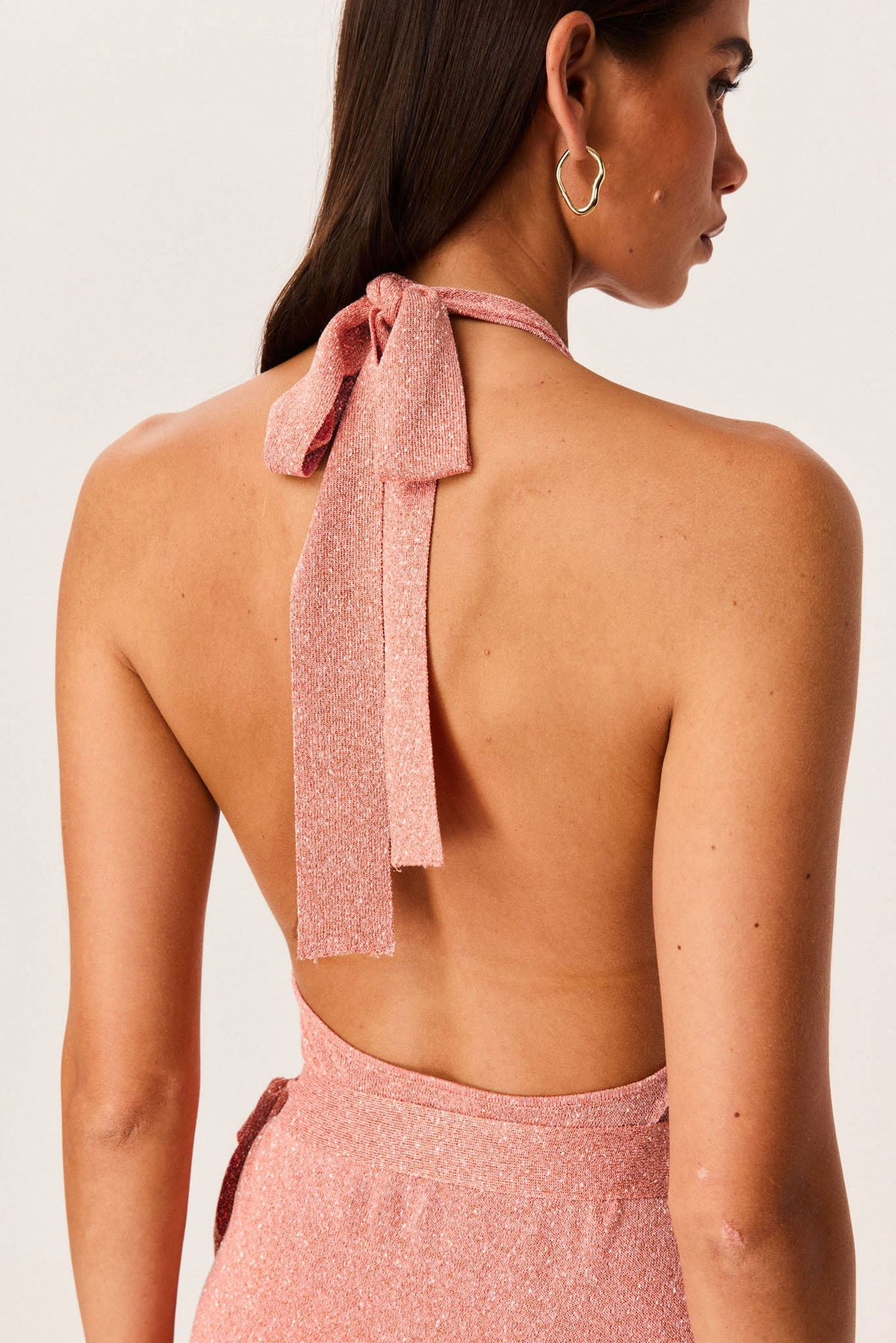 SNDYS TIARE SHIMMER MAXI DRESS (Peach)