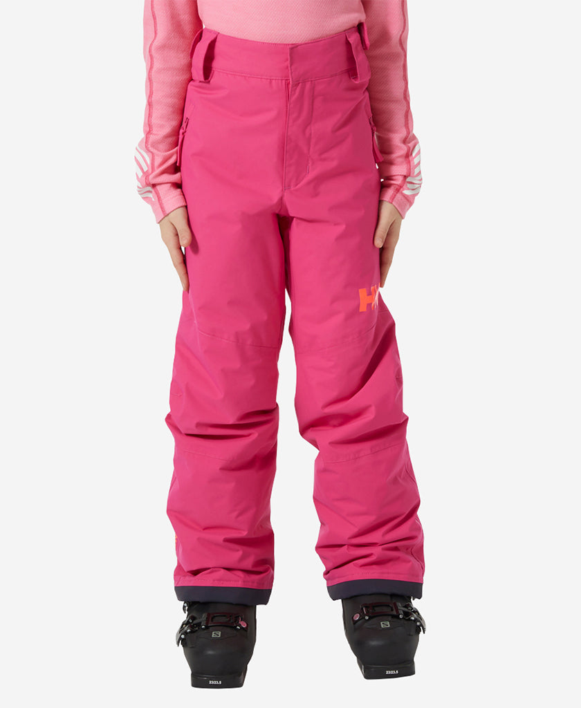 Image of a model wearing Pants. Product name - JR LEGENDARY PANT, Dragon Fruit in Dragon Fruit colour by brand - Helly Hansen