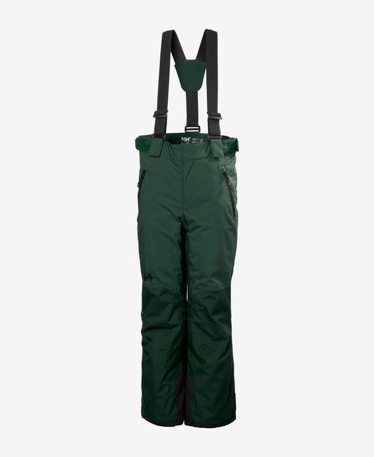 Image of a model wearing Pants. Product name - JR NO LIMITS 2.0 PANT, Dark Jungle in Dark Jungle colour by brand - Helly Hansen