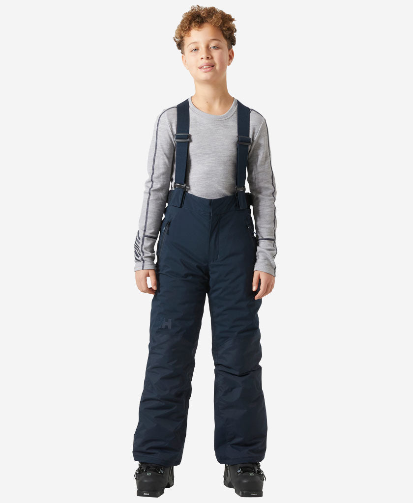 Image of a model wearing Pants. Product name - JR NO LIMITS 2.0 PANT, 598 Navy in Navy colour by brand - Helly Hansen