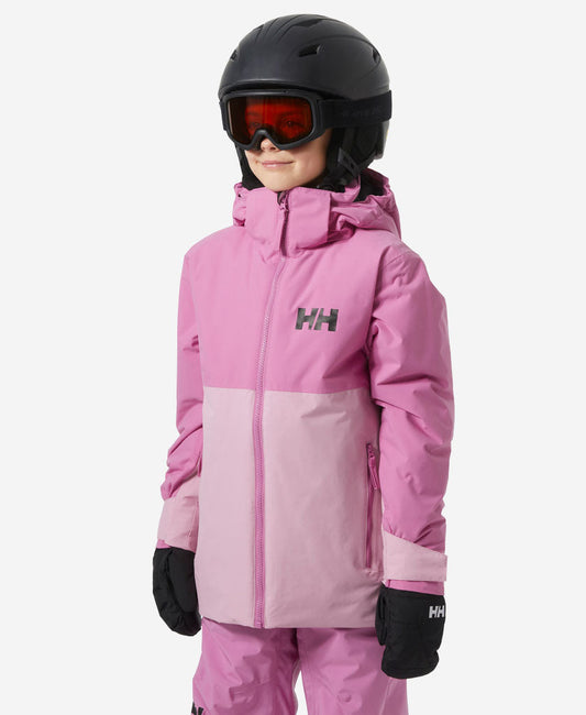 Image of Coats & Jackets. Product name - JR TRAVERSE JACKET, Meta Pink in Meta Pink colour by brand - Helly Hansen