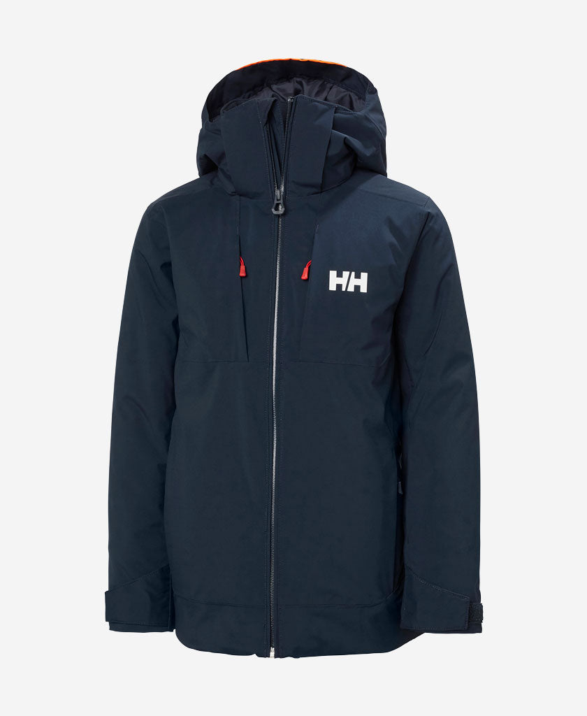 Image of Coats & Jackets. Product name - JR ALPHA JACKET, 598 Navy in Navy colour by brand - Helly Hansen