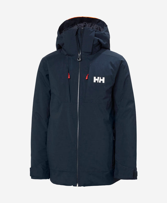 Image of Coats & Jackets. Product name - JR ALPHA JACKET, 598 Navy in Navy colour by brand - Helly Hansen