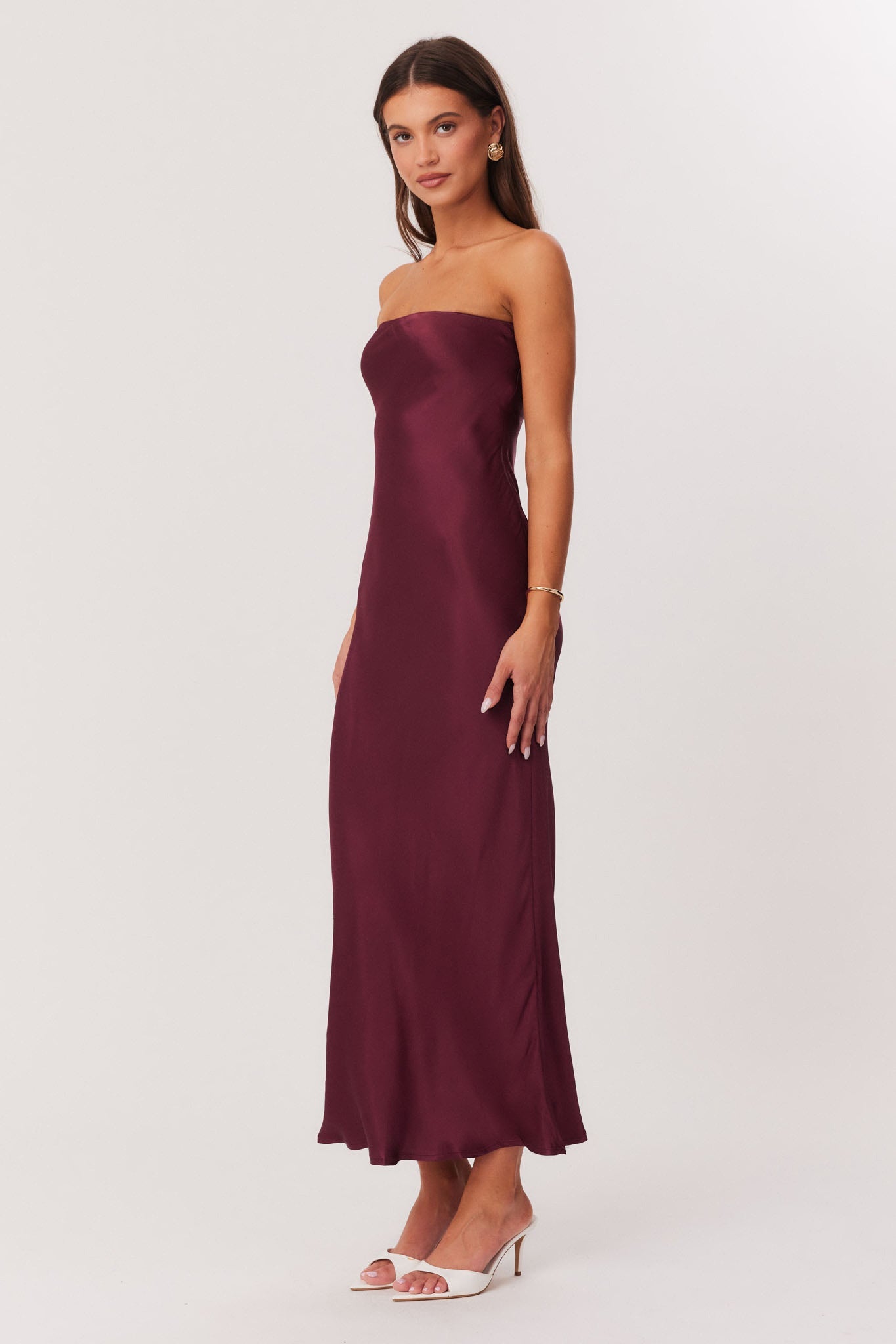 SNDYS ANGEL STRAPLESS DRESS (Wine)