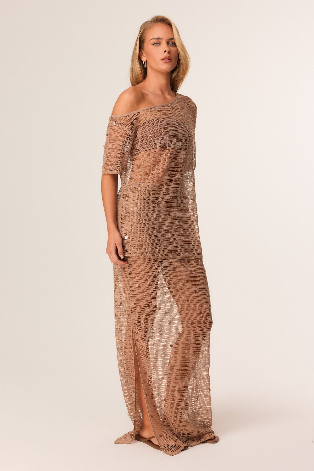 SNDYS ALTHEA MAXI SKIRT (Mocha)