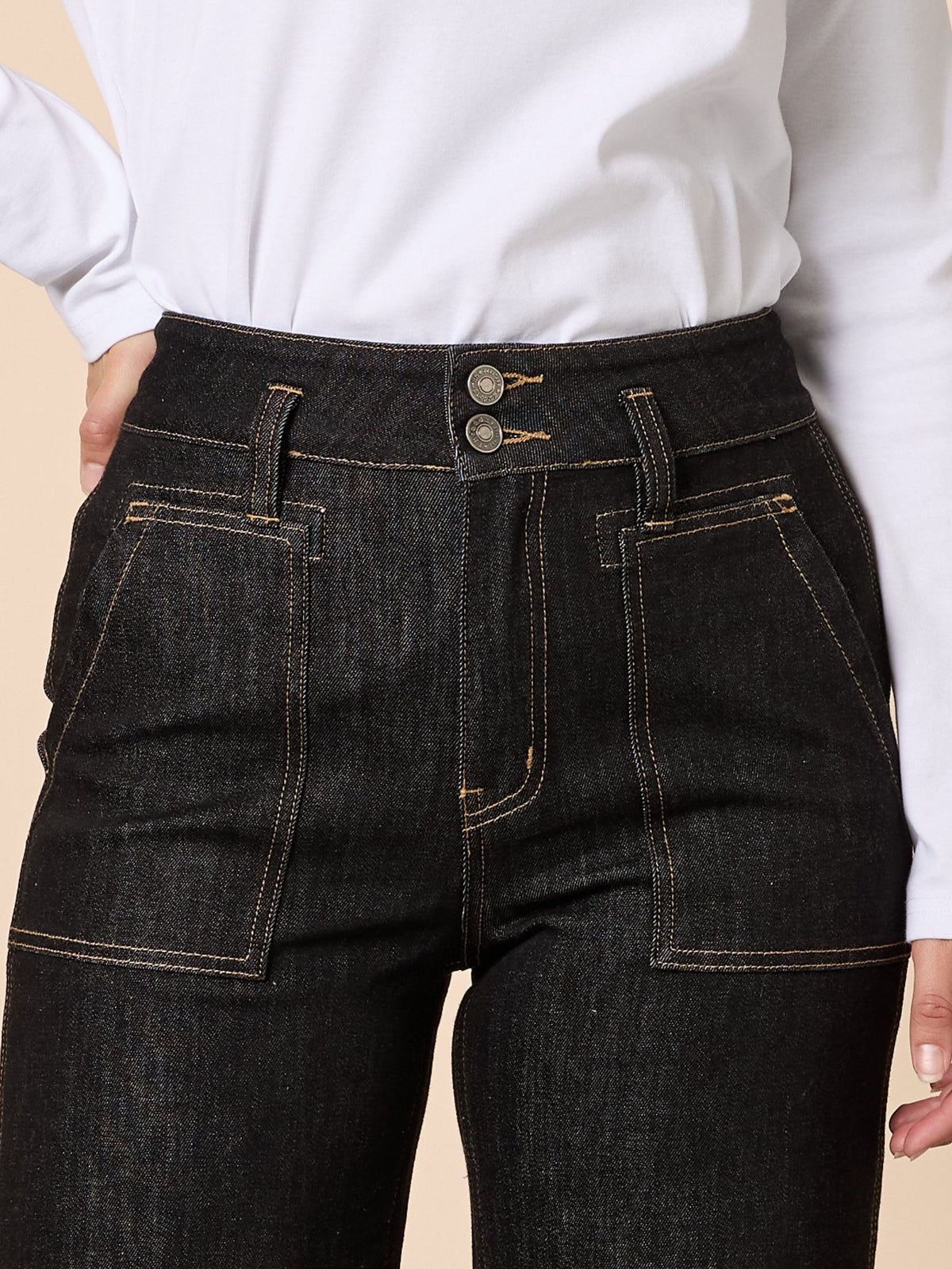 Gordon Smith Hudson Wide Leg Jean (Black)