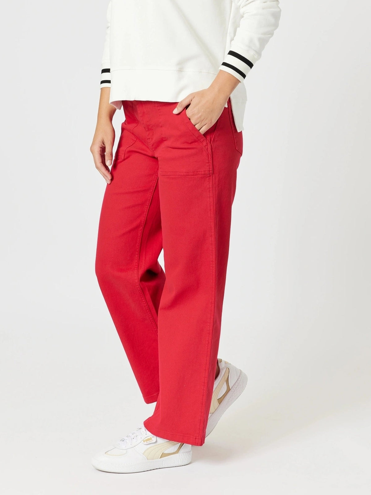 Gordon Smith Hudson Wide Leg Jean (Red)