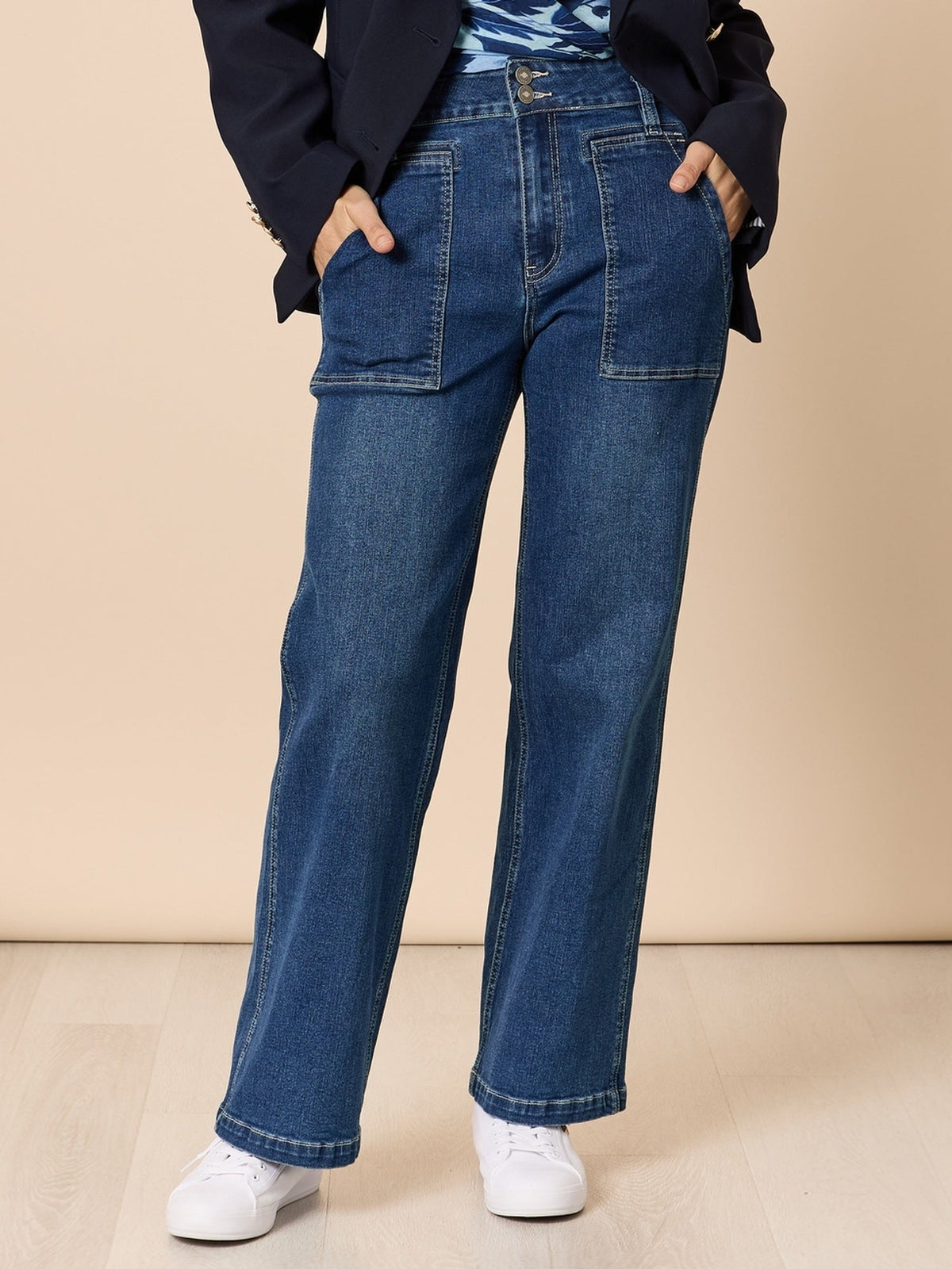 Gordon Smith Hudson Wide Leg Jean (Blue Wash)
