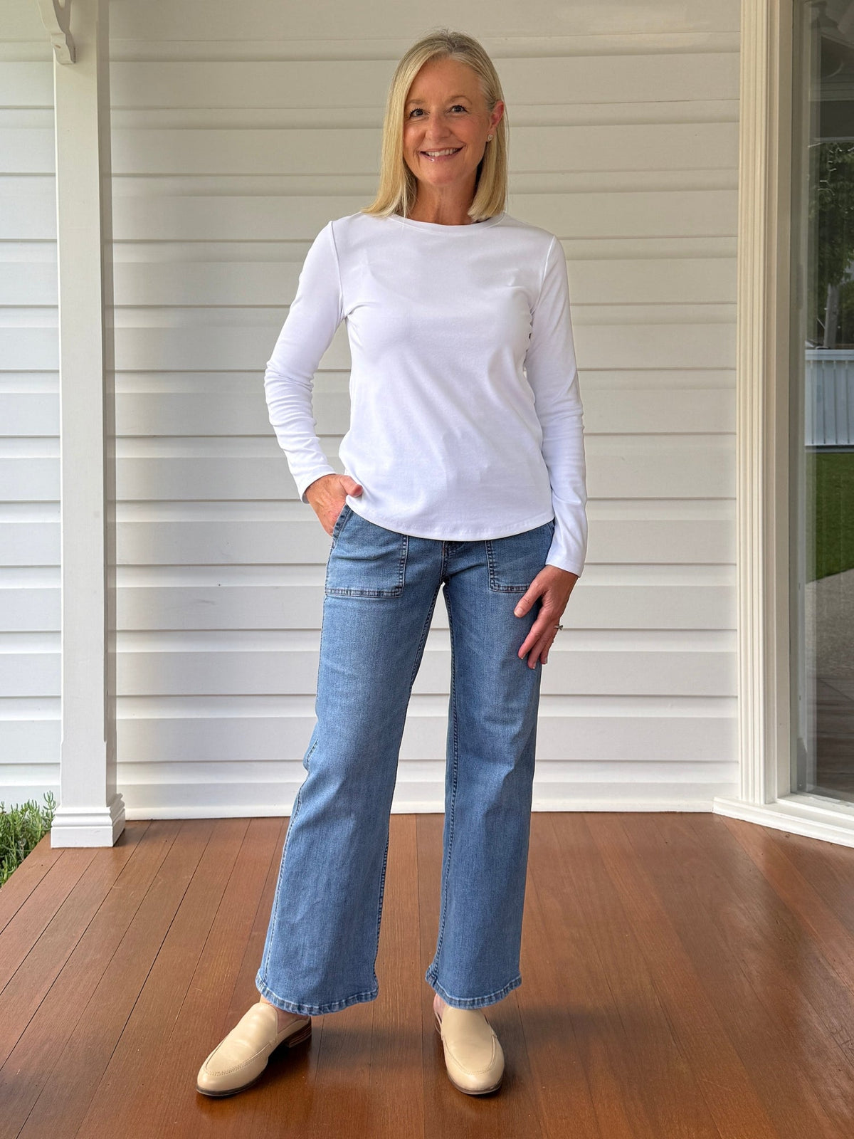 Gordon Smith Hudson Wide Leg Jean (Denim)