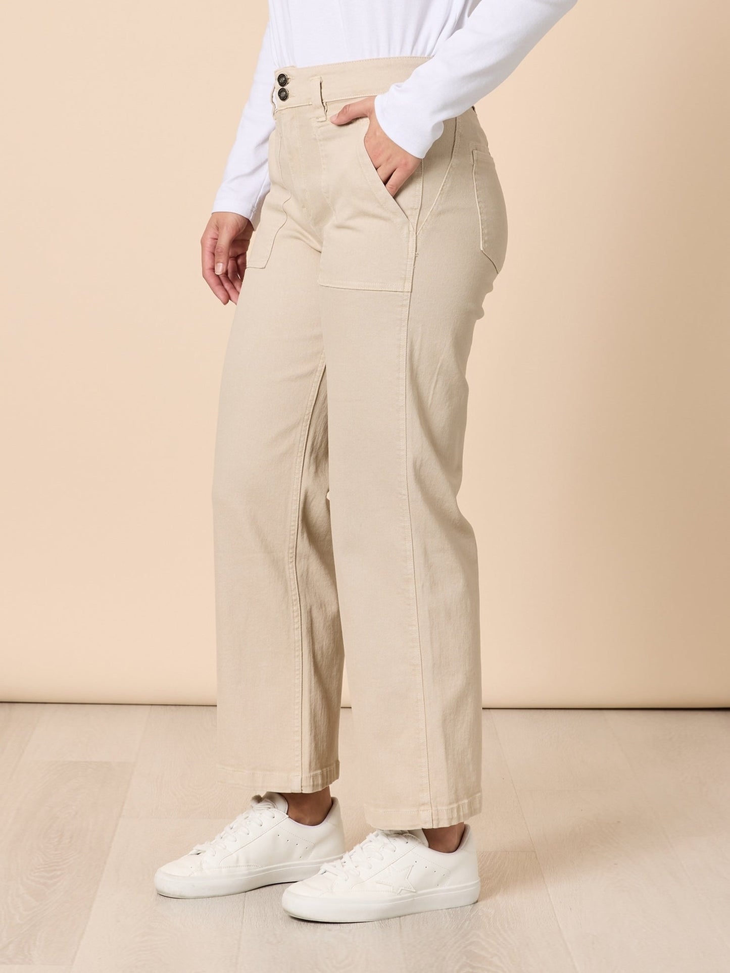 Gordon Smith Hudson Wide Leg Jean (Natural)