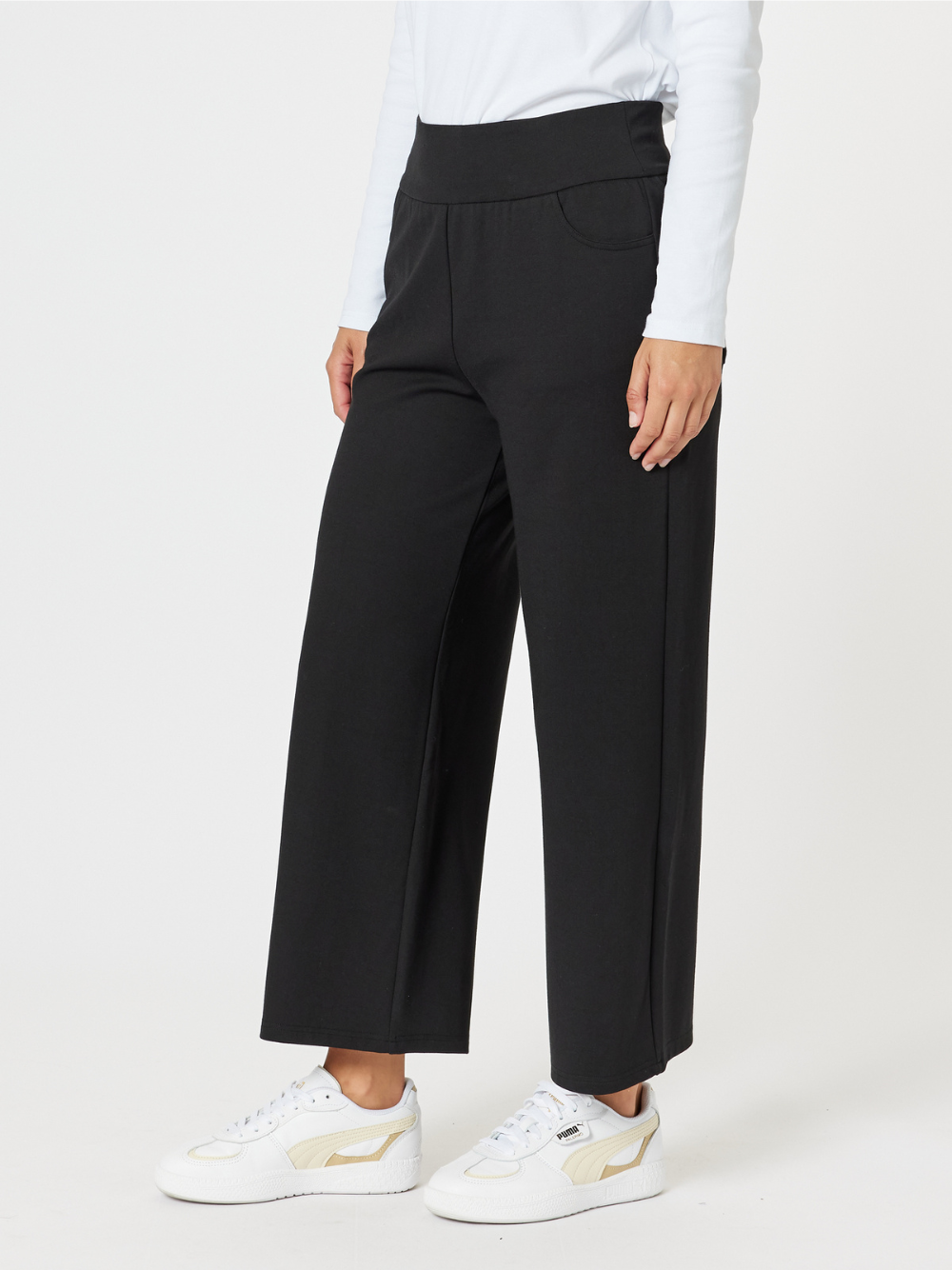 Clarity Kimmy Ponti Wide Leg Pant (Black)