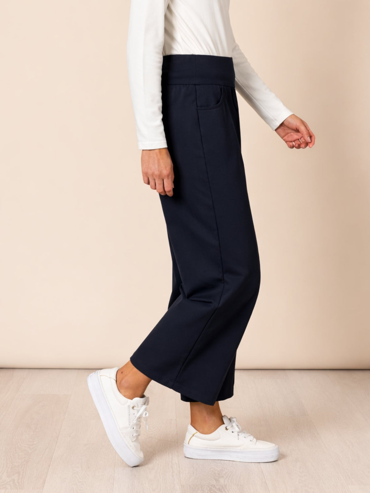 Clarity Kimmy Ponti Wide Leg Pant (Navy)
