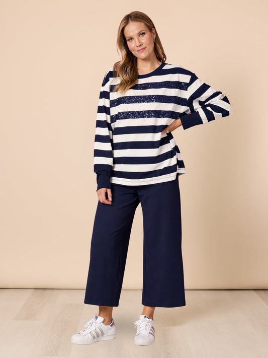 Clarity Kimmy Ponti Wide Leg Pant (Navy)