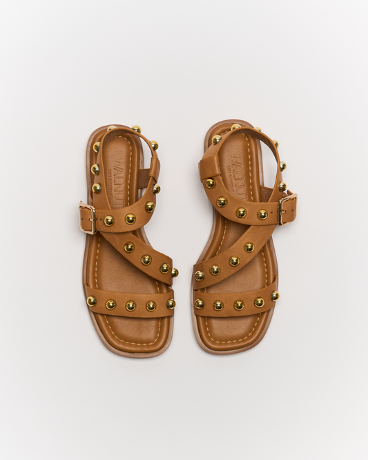 Walnut Melbourne Reid Leather Sandal (Coconut Tan)
