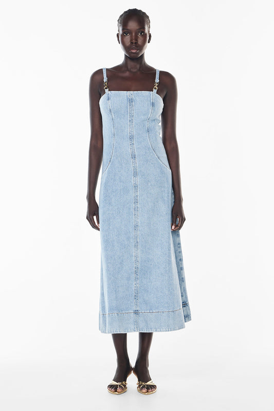 Image of Dresses. Productname: Cote Classic Denim Dress in INDIGO colour by brand - Manning Cartell