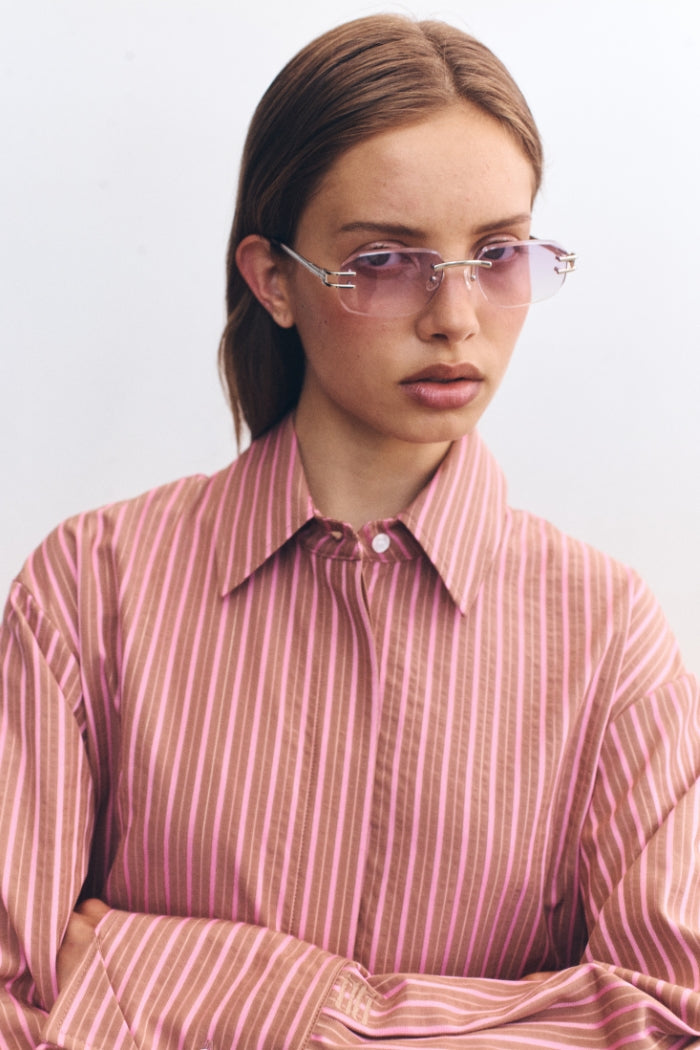 Image of Shirts. Product name - Zola Shirt Brown in Brown colour by brand - Blanca Studio