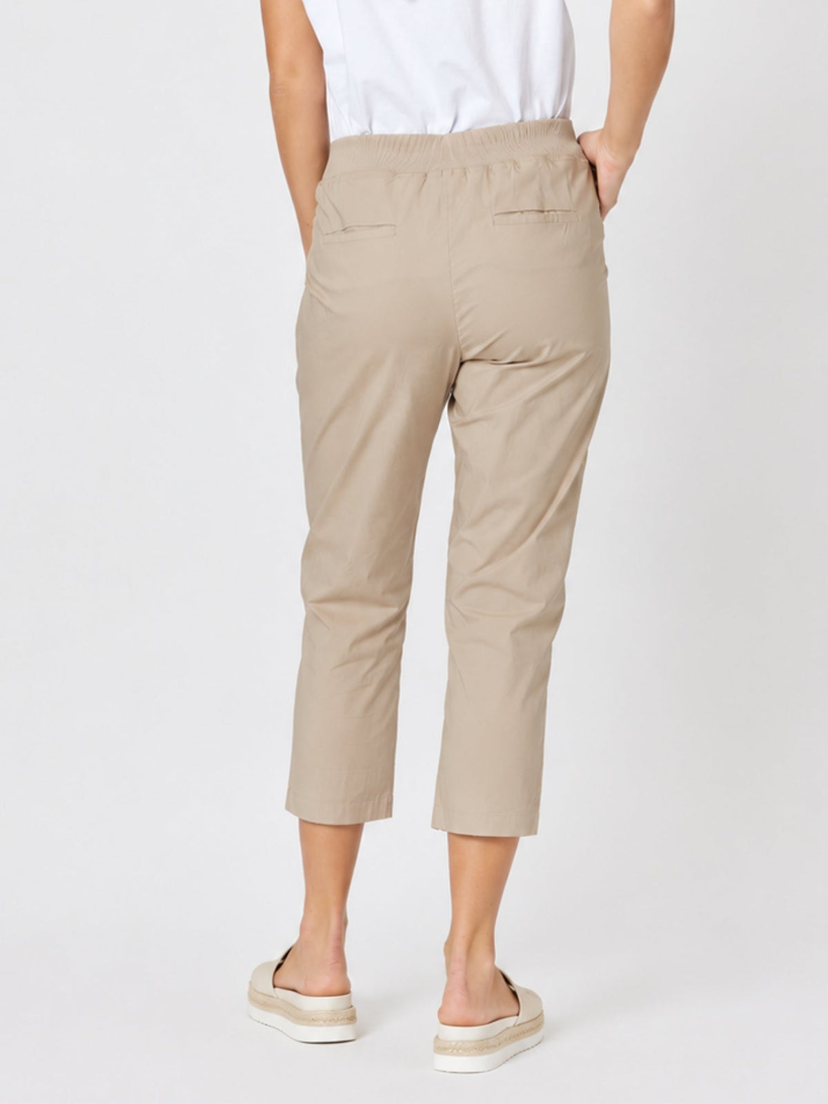 Threadz Santorini Cotton Capri Pant (Natural)
