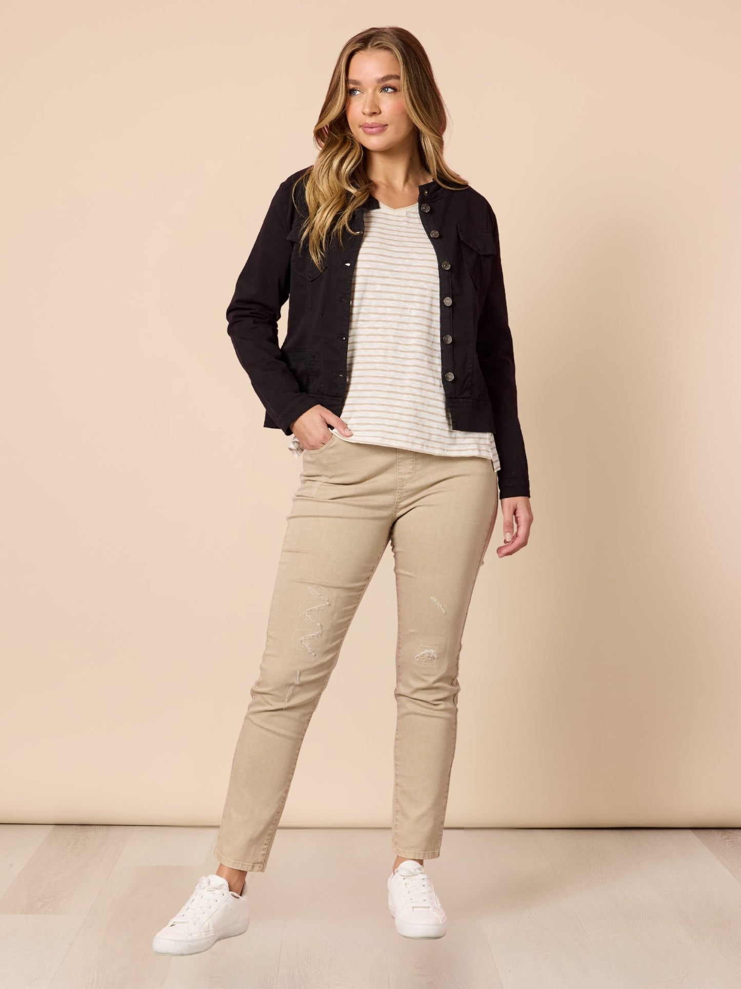 Threadz Maggie Denim Jacket (Black)