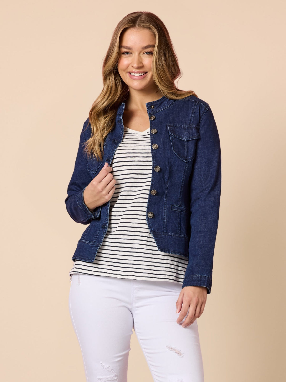 Threadz Maggie Denim Jacket (Dark Denim)