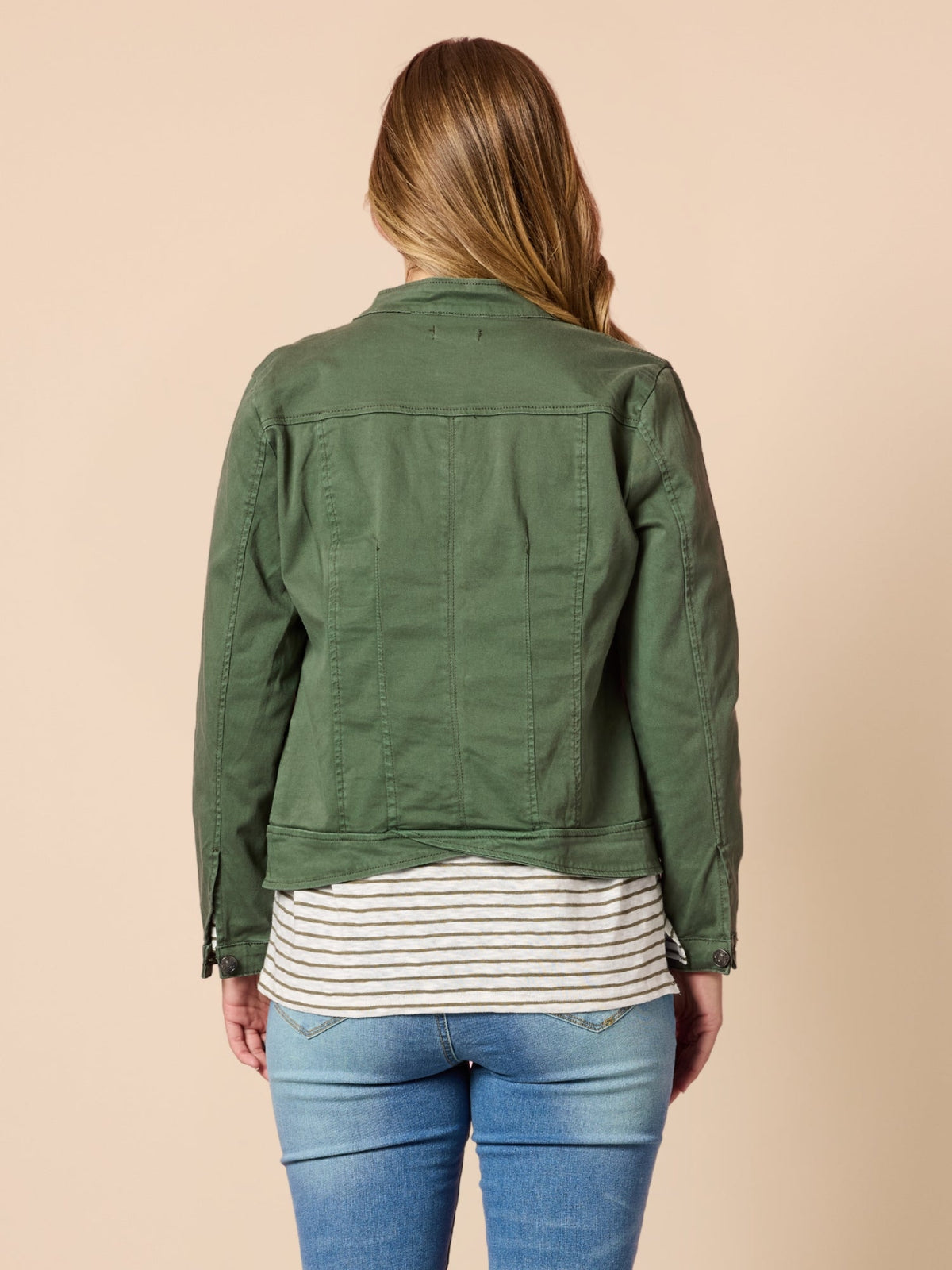 Threadz Maggie Denim Jacket (Khaki)