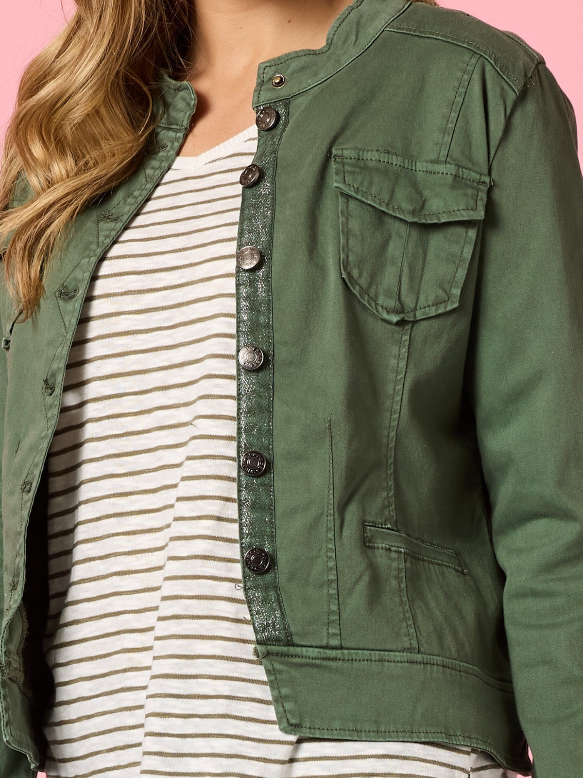 Threadz Maggie Denim Jacket (Khaki)